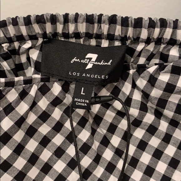 NWT 7 For All Mankind Women’s Ruffle Strap Top LG - Picture 5 of 8